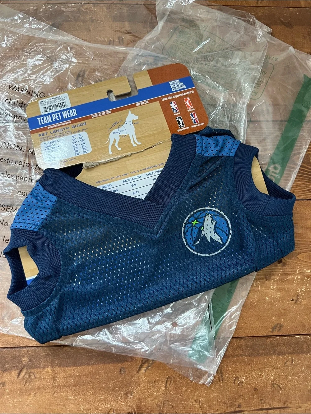 Minnesota Timberwolves Pet Jersey Medium Basketball Dog Pet Costume NWT